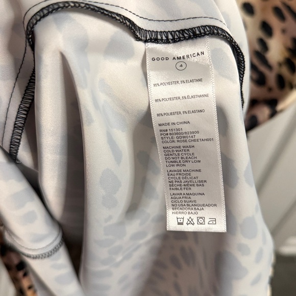 GOOD AMERICAN Leopard Print Strappy Slip  MIDI Dress Size 4 - Picture 4 of 5